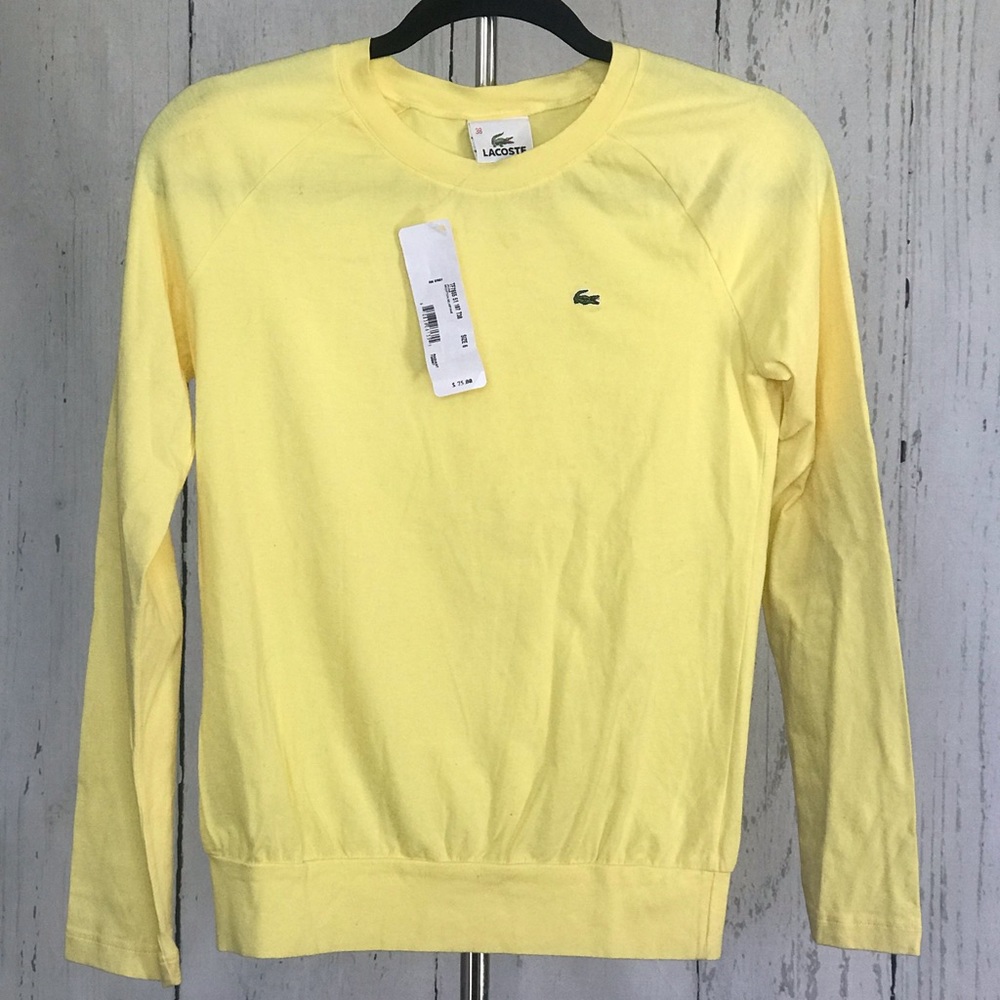 NWT Lacoste shirt yellow size 6